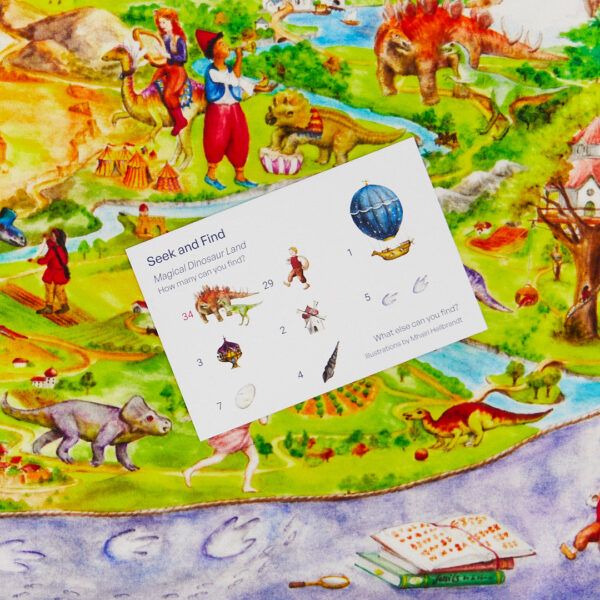 Playsilk seek & find Magical Dinoland Sarah's Silks