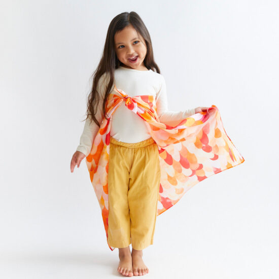 Playsilk red dinosaur limited edition 90 x 90cm Sarah's Silks