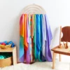 Large wooden playsilk display rainbow Sarah's Silks