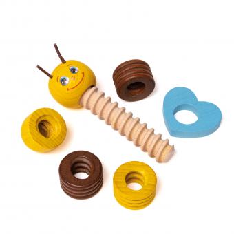 Motor skills toy Wooden bee screw-turning game Erzi