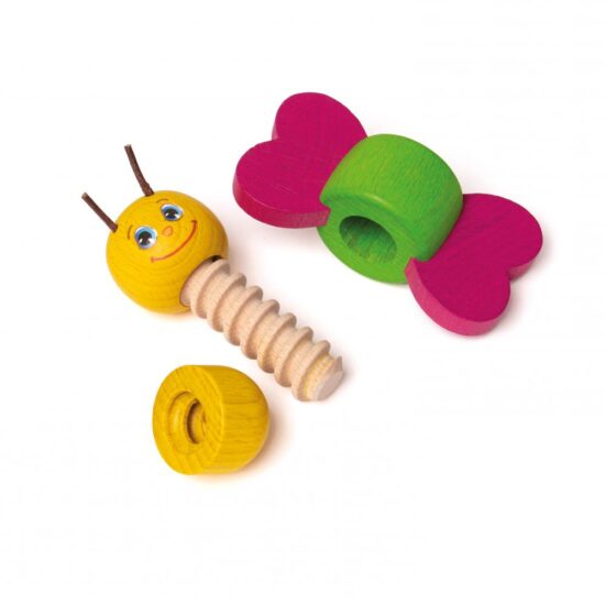 Motor skills toy Wooden butterfly screw-turning game Erzi