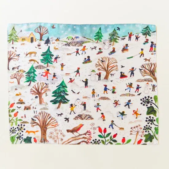 Playsilk seek & find snowy day Sarah's Silks