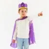 Waldorf inspired natural silk cape crown purple with stars Sarah's
