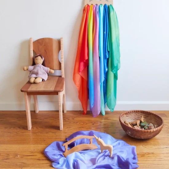 Wooden playsilk display stars Sarah's Silks 3