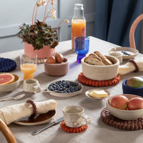 Wool felt bowls set Gry & Sif