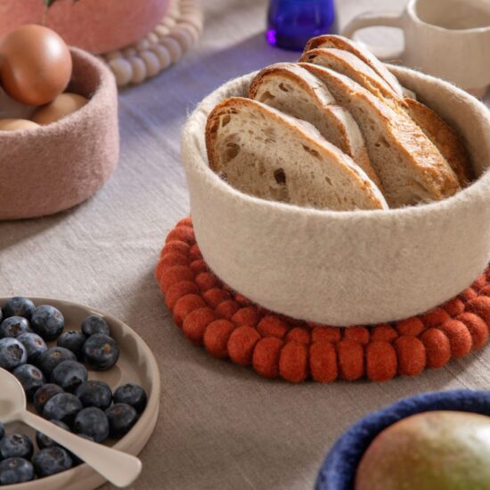 Wool felt bowls set Gry & Sif