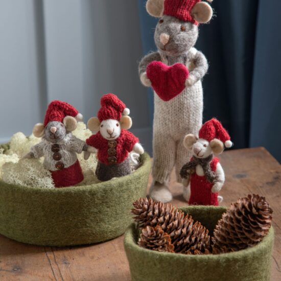 Wool felt bowls set Gry & Sif