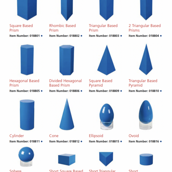 Elementary geometric solids - Nienhuis Montessori